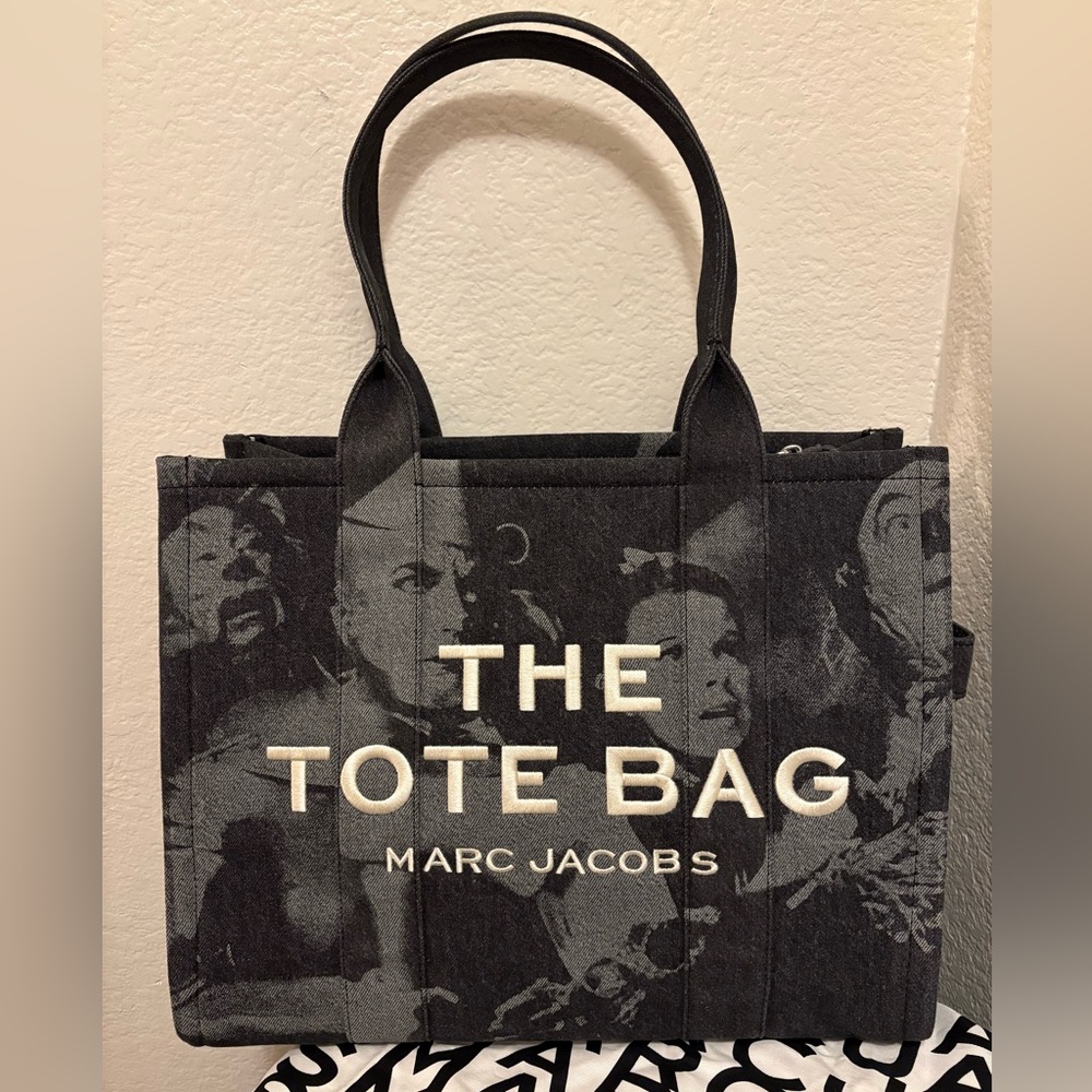 Marc Jacobs The Wizard of Oz Black Large Denim Tote Dorothy & Friends